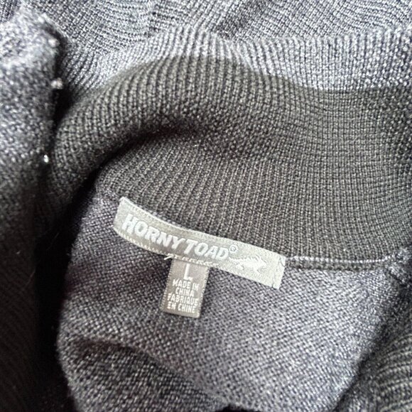 Horny Toad Mens Wool 1/4 Zip Mock Pullover Sweater Size Large Gray Lightweight - Picture 5 of 8